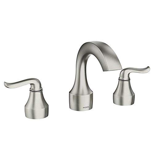 Moen 84302SRN Hamden Widespread High Arc Bathroom Faucet, Spot Resist Brushed Nickel