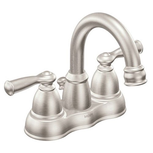 Moen CA84913SRN Double Handle Centerset Bathroom Faucet from the Banbury Collection, Spot Resist Brushed Nickel