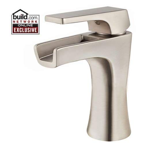 Pfister LG42MF1 Kelen Single Hole Bathroom Faucet with Waterfall Spout, Brushed Nickel