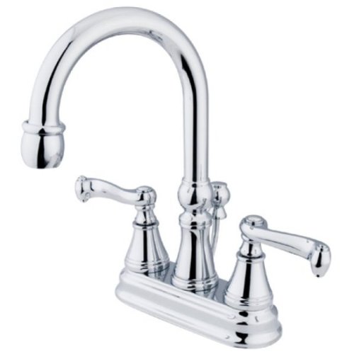 Kingston Brass KS2611FL 4-Inch Centerset Lavatory Faucet, Polished Chrome