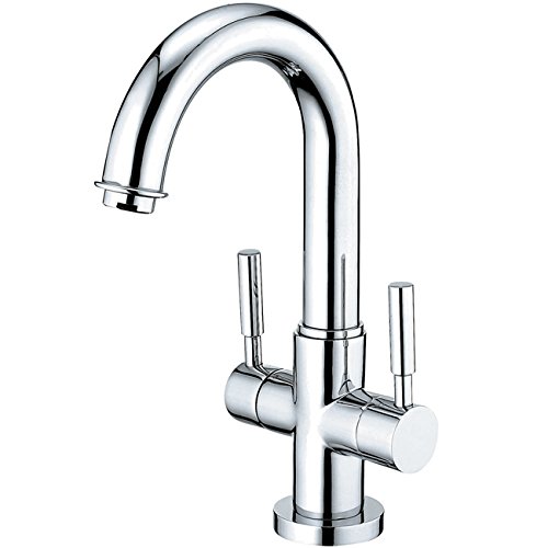 Kingston Brass KS8451DL Concord 4-Inch Centerset Lavatory Faucet with Push-Up Pop-Up and Plate, Polished Chrome