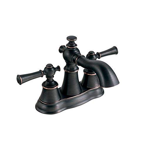 AquaSource Glyndon Oil-Rubbed Bronze 2-Handle 4-in Centerset WaterSense Bathroom Sink Faucet