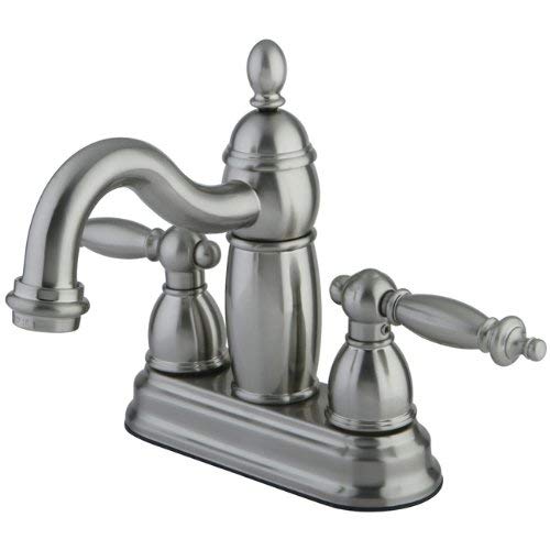 Kingston Brass KB7908TL Templeton 4-Inch Centerset Lavatory Faucet with Brass Pop-Up, Satin Nickel