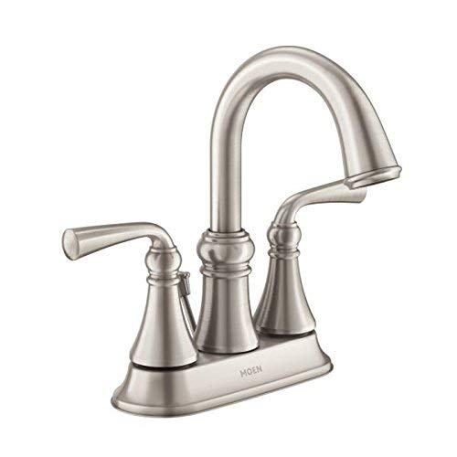 Moen WS84850SRBN Two-Handle High Arc Bathroom Faucet, Spot Resist Brushed Nickel