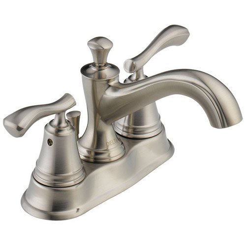 Delta 25712LF-SS Sentiment Two Handle Centerset Bathroom Faucet, Stainless