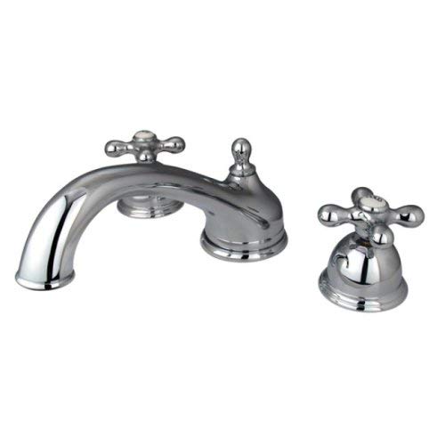 Kingston Brass KS3351AX Vintage Roman Tub Filler with Metal Cross Handle, Polished Chrome