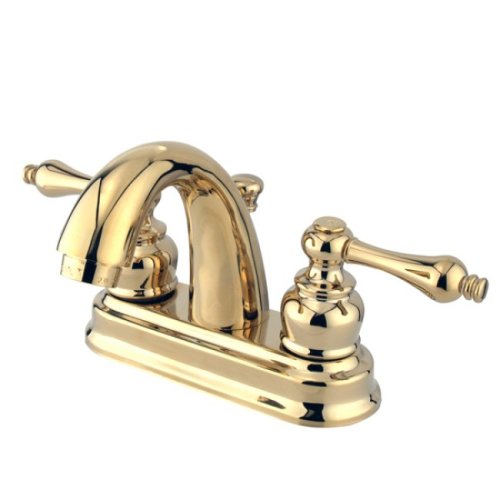 Kingston Brass KB5612AL Restoration 4-Inch Centerset Lavatory Faucet, Polished Brass