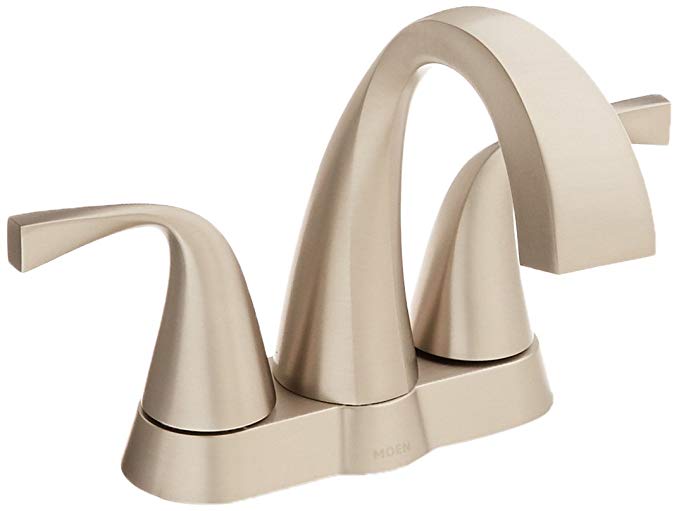 Moen 84660SRN Oxby Centerset Bathroom Faucet, Spot Resist Brushed Nickel