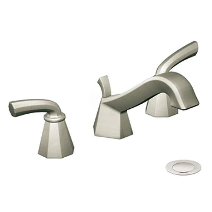 Moen TS447BN Felicity Two-Handle Low Arc Bathroom Faucet, Brushed Nickel