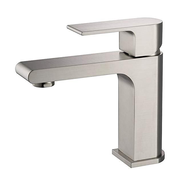 Fresca FFT9151BN Allaro Single Hole Mount Bathroom Vanity Faucet, Brushed Nickel