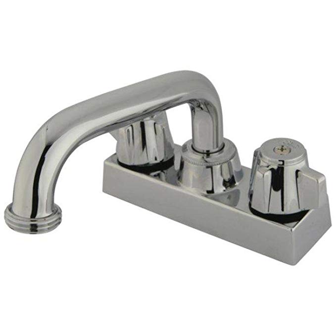 Centerset Bathroom Faucet with Double Lever Handles Finish: Polished Chrome