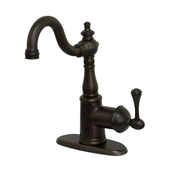 Kingston Brass KS7495BL English Vintage Bar Faucet with Cover Plate, Oil Rubbed Bronze