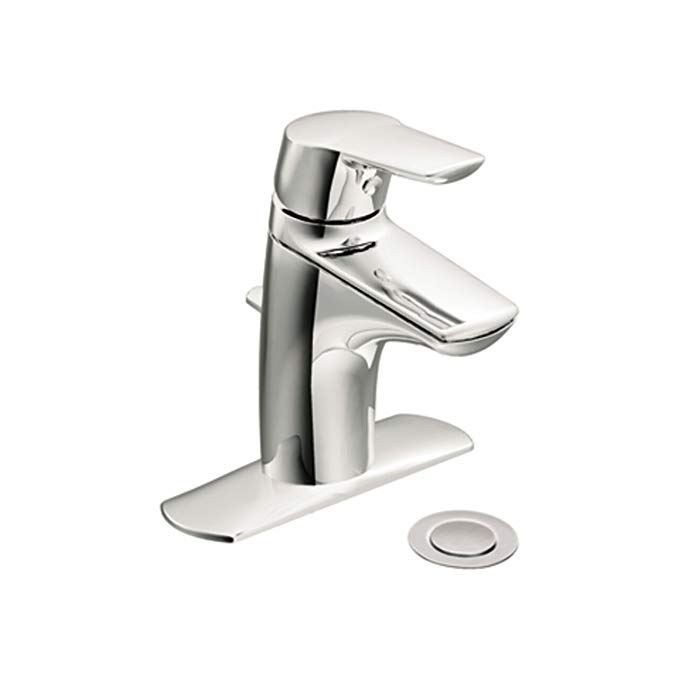 Moen 66810 Single Handle Bathroom Faucet with 50/50 Waste Assembly from The Method Collection