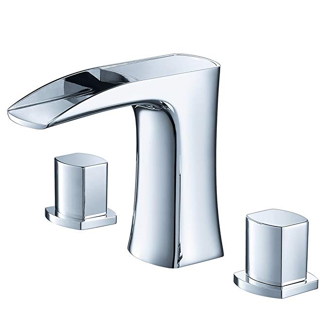 Fresca Bath FFT3076CH Fortore Widespread Mount Bathroom Vanity Faucet, Chrome