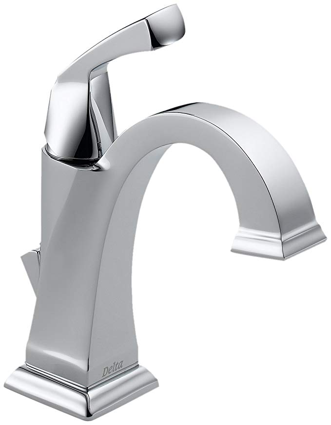 Delta Dryden Single-Handle Bathroom Faucet with Diamond Seal Technology and Metal Drain Assembly, Chrome 551-DST