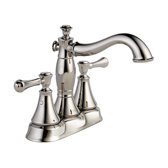 Delta KLDCA-4-2597H297-PN Cassidy Lavatory Faucet Kit with Metal Lever Handles, Polished Nickel Polished Nickel