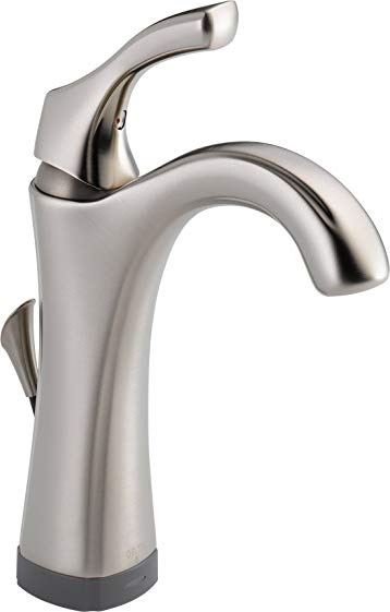 Delta 592T-SS-DST Addison Single Handle Bathroom Faucet with Touch2O.xt Technology, Stainless Steel