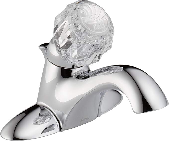 Delta 522-TPM-DST Classic Single Handle Centerset Bathroom Faucet, Chrome