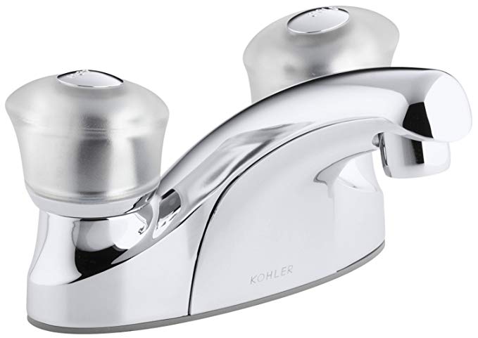 KOHLER K-15240-7-CP Coralais Centerset Lavatory Faucet, Polished Chrome