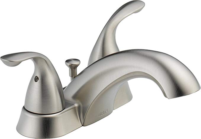 Delta 2523LF-SSMPU Classic Two Handle Centerset Bathroom, Stainless