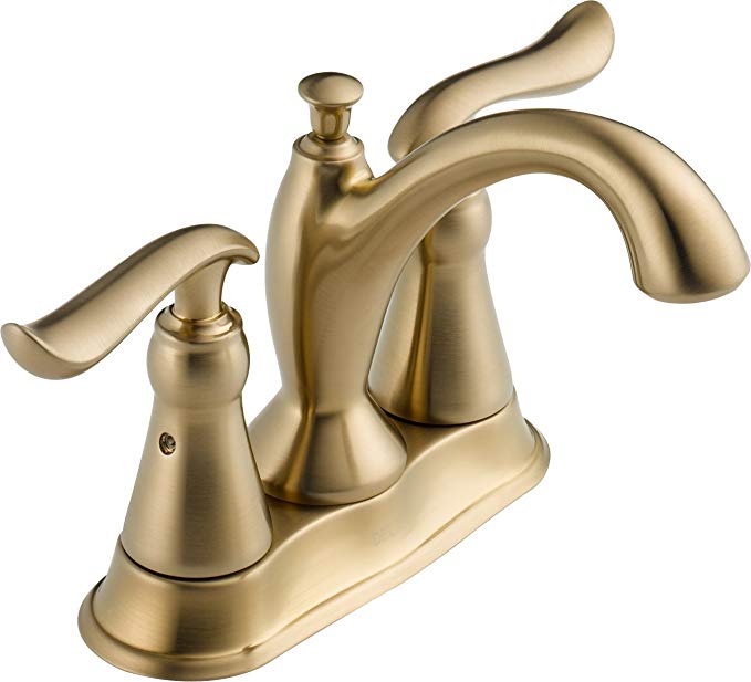 Delta Linden 2-Handle Centerset Bathroom Faucet with Diamond Seal Technology and Metal Drain Assembly, Champagne Bronze 2594-CZMPU-DST