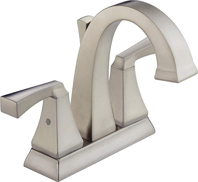 Delta Faucet 2551-SPMPU-DST Dryden Two Handle Centerset Bathroom Faucet, Spotshield Stainless