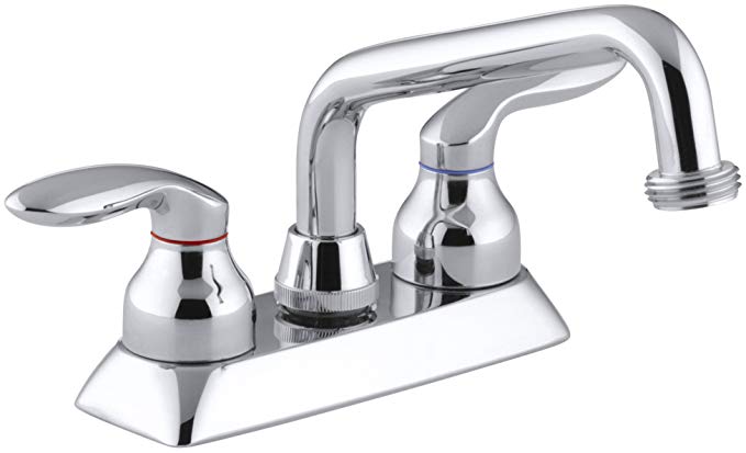 KOHLER K-15271-4-CP Coralais Laundry Sink Faucet, Polished Chrome