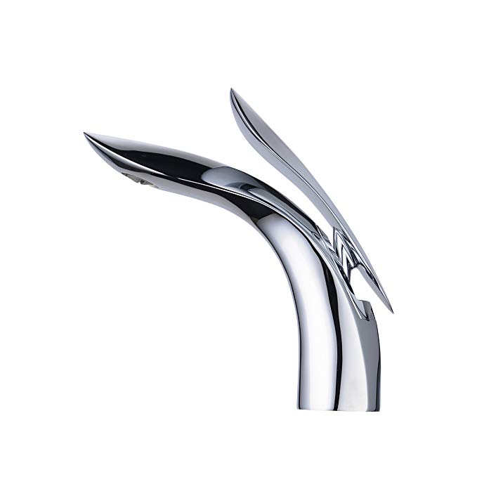 Modern Bathroom Sink Faucet Leaf Shape,7.87