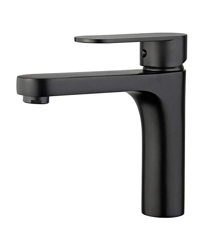 Bellaterra Home 10167N1-NB Donostia Single Handle Bathroom Vanity Faucet in New Black