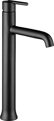 Delta Trinsic Single-Handle Vessel Bathroom Faucet with Diamond Seal Technology, Matte Black 759-BL-DST