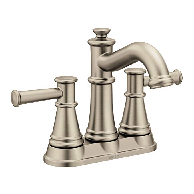 Moen 6401BN Belfield Two-Handle Centerset Bathroom Faucet, Brushed Nickel