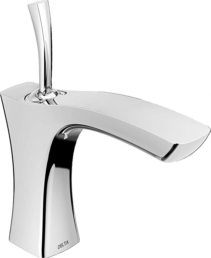 Delta Faucet 552LF-LPU Tesla Single Handle Bathroom Faucet Less Pop-Up, Chrome