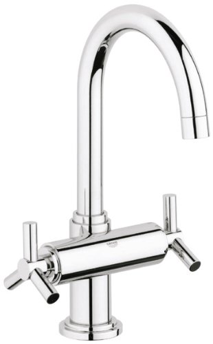 Grohe 21 027 00E Atrio WaterCare High Spout Centerset Lavatory, StarLight Chrome