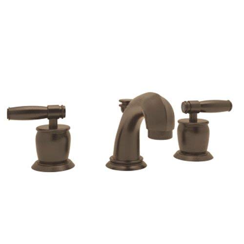 Rohl MB1929LMTCB-2 Zephyr Low Lead Widespread Bathroom Faucet with Pop-Up Waste, Tuscan Brass