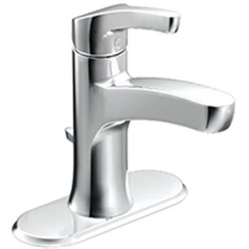 Moen L84733 Single Handle Single Hole Bathroom Faucet from the Danika Collection, Chrome