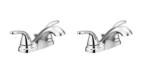 Moen 84603 Adler Chrome Two Handle Bathroom Faucet 4 in. Centerset 2 (Pack of 2)