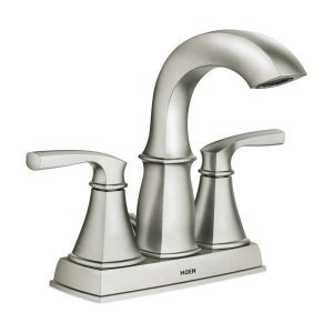 Moen 84411MSRN Spot Resistant Stainless Microban Hensley Microban 2 Handle Bathroom Faucet