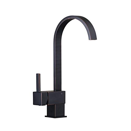 Yanksmart Single Handle Swivel Spout Black Faucet Kitchen Sink & Bathroom Basin Mixer Tap .Oil Rubbed Bronze Ys- 4712