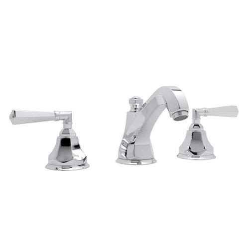 Rohl A1908LMAPC-2 Palladian Widespread Bathroom Sink Faucet with Metal Lever Handles, Chrome