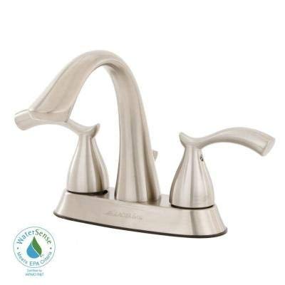 Glacier Bay Edgewood 4 In. 2-handle High-arc Bathroom Faucet in Brushed Nickel