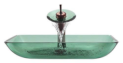 640 Emerald Oil Rubbed Bronze Waterfall Faucet Bathroom Ensemble