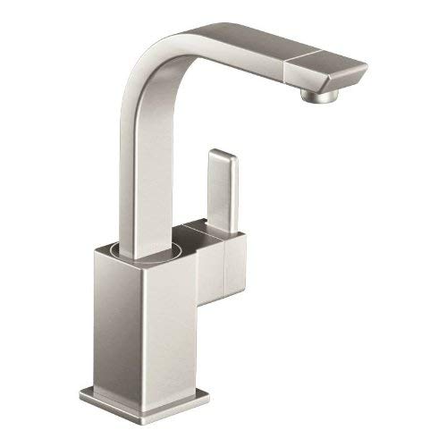 Moen S5170SRS 90-Degree One-Handle High Arc Single Mount Bar Faucet, Spot Resist Stainless