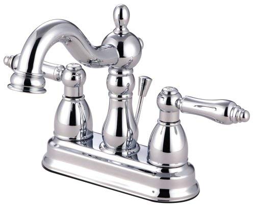 Hardware House 484253 Caspian Double Handle Lavatory Faucet with Pop-Up Chrome