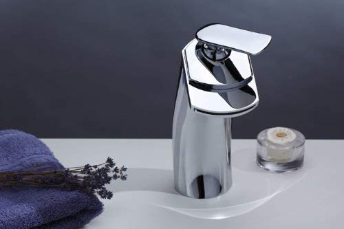 Yanksmart European-style Single Hole Long Body Basin Mixer Waterfall Tap Lavatory Faucet, Chrome Finish Ys2409