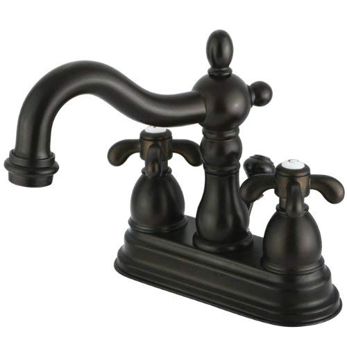 Kingston Brass KS1605TX French Country 4-Inch Centerset Lavatory Faucet, Oil Rubbed Bronze