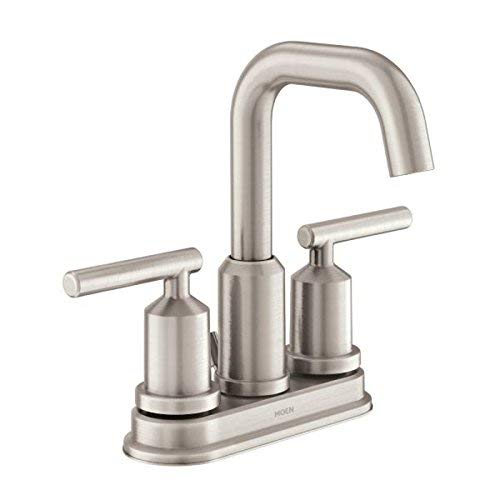 Moen WS84228SRN Two-Handle High Arc Bathroom Faucet, Spot Resist Brushed Nickel