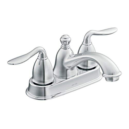 Moen 84299 Torrance Polished Chrome Bathroom Sink Lavatory Faucet, Two Handle Centerset