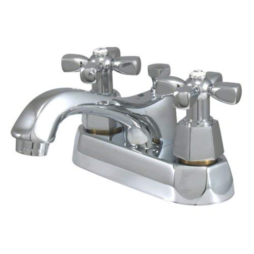 Kingston Brass KS4261HX Homestead 4-Inch Centerset Lavatory Faucet with Pop-Up, Polished Chrome