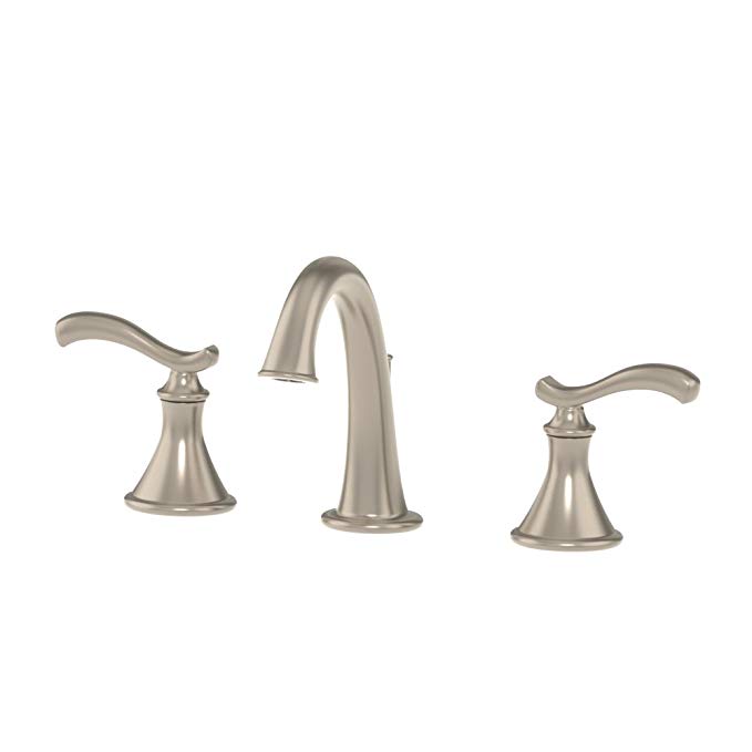 Symmons Sophia Two-Handle 8-16 Inch Widespread Bathroom Faucet with Pop-Up Drain & Lift Rod, Satin Nickel (SLW-8112-STN-RP)