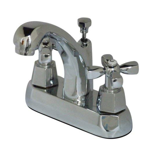 Kingston Brass KS4611HX Homestead 4-Inch Centerset Lavatory Faucet with Brass Pop-Up, Polished Chrome